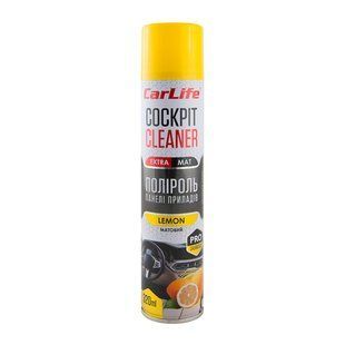 Полироль для приборной панели CarLife Cockpit Cleaner EXTRA MAT Лимон, 320мл