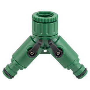 Кран розподільний з адаптерами 1/2" 2-а виходу в/р 1/2"&times;3/4" (ABS) GRAD (5016885)