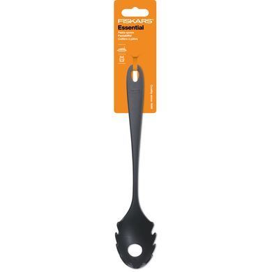 Ложка для спагеті Fiskars Essential, 28.5см, пластик, чорний