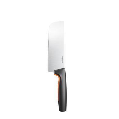 Кухонний ніж поварський Nakiri Fiskars Functional Form, 15.8см, нержавіюча сталь, пластик, чорний