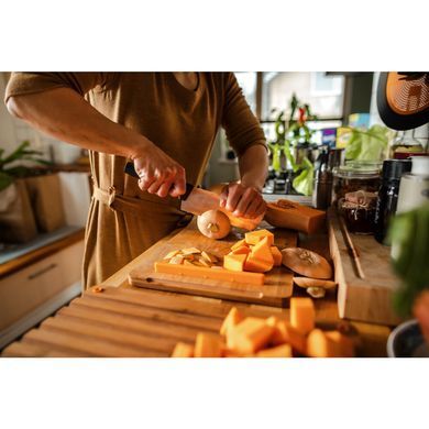 Кухонний ніж поварський Nakiri Fiskars Functional Form, 15.8см, нержавіюча сталь, пластик, чорний