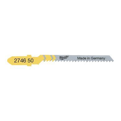 Полотна для лобзиков T119BO MILWAUKEE, 50х2,0мм, (5шт), (древесина, фигурный рез)