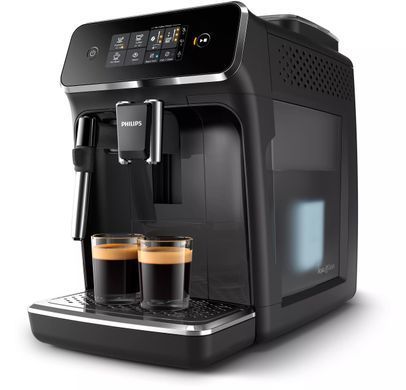 Кофемашина Philips Series 2200, 1.8л, зерно+молотая, ручной капуч, аторец-2, черный