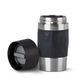 Термочашка Tefal Compact Mug, 300мл, диам72, t холл. 6г, гар.3г, нерж.сталь+пластик, черный