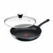 Сковорода з кришкою Tefal Day by Day, 28см, з кришкою, алюміній, бакеліт, скло, чорний