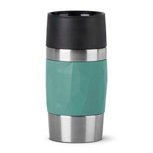 Термочашка Tefal Compact Mug, 300мл, диам72, t холл. 6г, гар.3г, нерж.сталь+пластик, зеленый