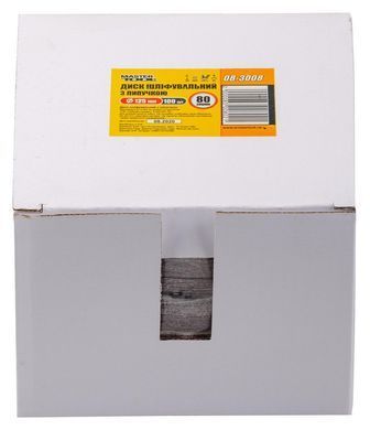 Коло шліфувальне на липучці MASTERTOOL 125 мм зерно 80 08-3008