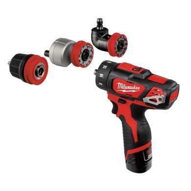 Дриль-шуруповерт акумуляторний MILWAUKEE, M12 BDDXKIT-202C, 32Нм (зарядний пристрій С12 С, 2 акумулятори М12 В2 2Аг, 3 насадки,