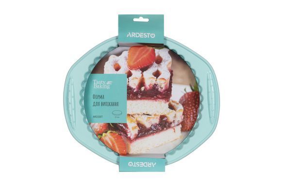 Форма для випікання Ardesto Tasty baking, 30.5*27*3см, силікон, кругла, блакитний