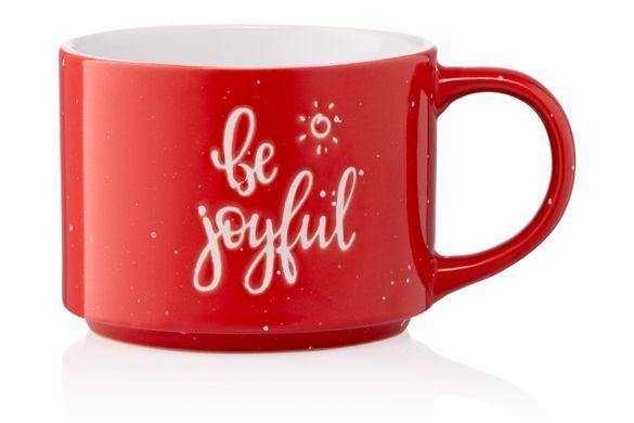 Чашка Ardesto Be joyful, 330 мл, красная, керамика