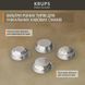 Кавоварка Krups ріжкова Precision+, 3.5л, вдубована кавомолка, ручний капучинатор, 15 бар, чорний-сірий