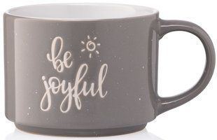 Чашка Ardesto Be joyful, 330 мл, серая, керамика