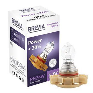 Галогеновая лампа Brevia PS24W 12V 24W PG20/3 Power +30% CP