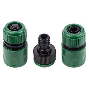 Набір конекторів 1/2"+адаптер в/р 1/2"&times;3/4" для шланга 1/2" (ABS) GRAD (5016155)