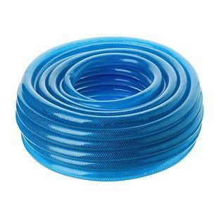 Шланг для води тришаровий, синій, 3/4", 20 м,&nbsp;армований, PVC INTERTOOL GE-4073