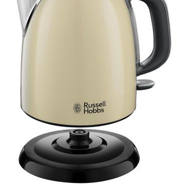 Електрочайник Russell Hobbs Colours Plus Mini, 1л, метал , бежево-чорний