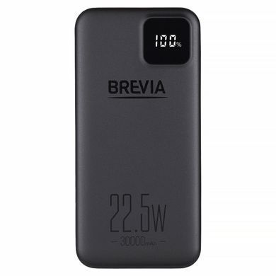 Повербанк (Power Bank) Brevia 30000mAh 22,5W Li-Pol, LCD чорний