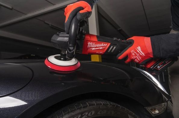 Машина полірувальна кутова акумуляторна безщіткова MILWAUKEE M18 FAP180-0, діаметр 180мм (полірувальна платформа, пилезахисний е