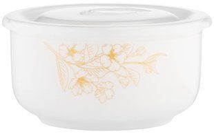 Салатник с крышкой Ardesto Sunny day, 12см, фарфор, белый