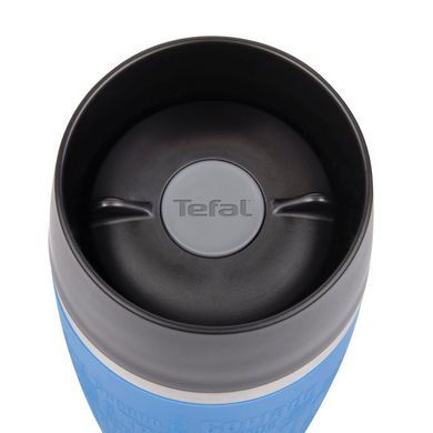 Термочашка Tefal Travel Mug, 360мл, диам60, t холл. 8г, гар.4г, нерж.сталь+пластик, голубой