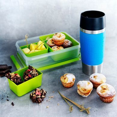 Термочашка Tefal Travel Mug, 360мл, диам60, t холл. 8г, гар.4г, нерж.сталь+пластик, голубой
