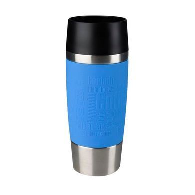 Термочашка Tefal Travel Mug, 360мл, диам60, t холл. 8г, гар.4г, нерж.сталь+пластик, голубой