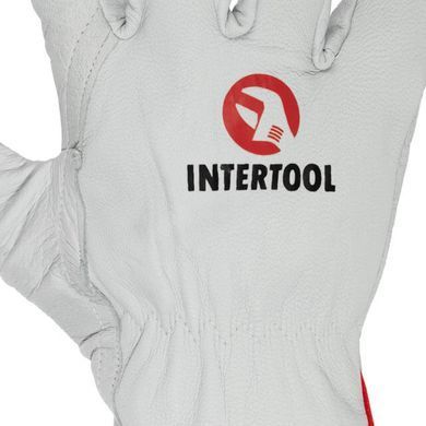 Перчатка кожаная из высококачественной овечьей кожи 10" Driver Style " INTERTOOL SP-0170