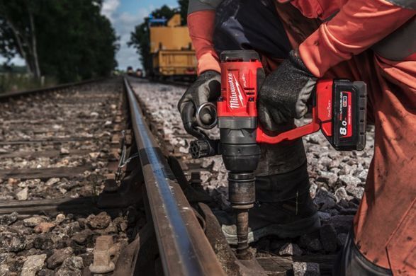 Гайковерт аккумуляторный бесщеточный 1'' MILWAUKEE, M18 ONEFHIWF1-0X, 2400Нм, с кольцом (каркас, HD кейс)