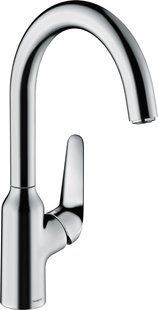 Змішувач для кухні Hansgrohe Focus M42, довж.виливу - 204мм, поворотний, 1важіль, KM220, хром