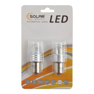 Автолампа LED Solar 12V S25 BA15s 8SMD white, 2шт