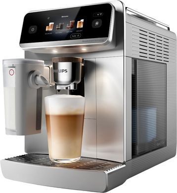 Кофемашина Philips Series 8000 Cafe Aromis, 1.9л, зерно+молотая, автомат.капуч, дисплей, авторецептов -54, серебряные