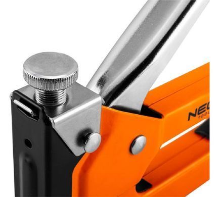 Степлер Neo Tools, 4-14 мм, тип скоб J/53, регулировка забивания скоб