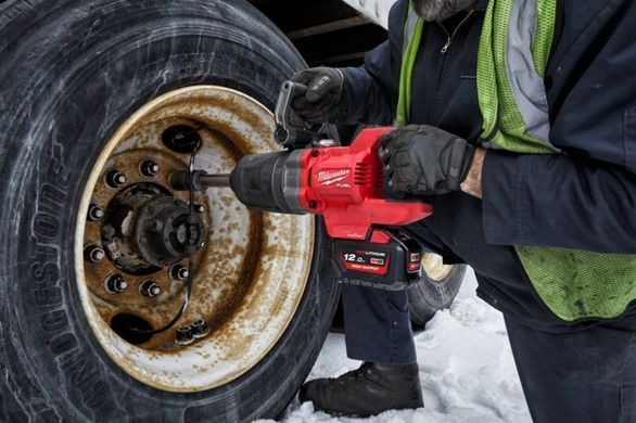 Гайковерт аккумуляторный бесщеточный 1'' MILWAUKEE, M18 ONEFHIWF1D-0C, 2711Нм, с кольцом (каркас, кейс)