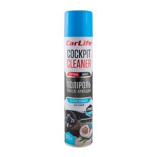 Полироль для приборной панели CarLife Cockpit Cleaner EXTRA MAT Кокос, 320мл