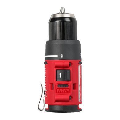 Дрель-шуруповерт аккумуляторный MILWAUKEE M12 BLDDRC-402C, 40Нм (зарядное устройство С12, 2 аккумулятора М12 В4 4Ач, клипса для ремня, кейс)
