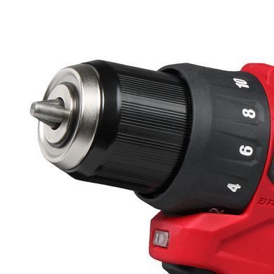 Дрель-шуруповерт аккумуляторный MILWAUKEE M12 BLDDRC-402C, 40Нм (зарядное устройство С12, 2 аккумулятора М12 В4 4Ач, клипса для ремня, кейс)