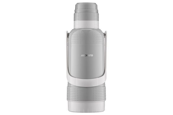 Термос Ardesto Gemini Gourmet, 3200мл, пластик, боросилікатне скло, сірий