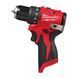 Дрель-шуруповерт аккумуляторный MILWAUKEE M12 BLDDRC-402C, 40Нм (зарядное устройство С12, 2 аккумулятора М12 В4 4Ач, клипса для ремня, кейс)