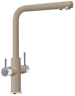 Змішувач для кухні Franke Neptune Clear Water, довж.виливу - 220мм, поворотний, 1+1фільтр, хром-мигдаль