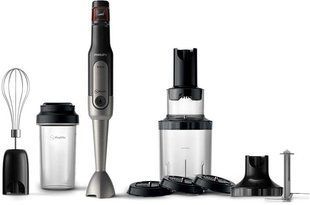 Блендер PHILIPS погружной Viva Collection, 800Вт, 4в1, чаша-1000мл, чоппер, спиралайзер, черно-серебряный
