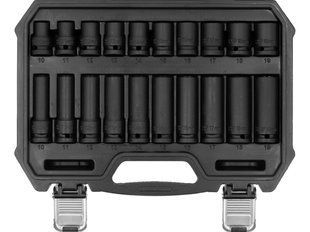 Набор головок ударных торцевых YATO с квадратом 1/2", M10-M19 мм короткие и длинные, 20 Ед. [5]