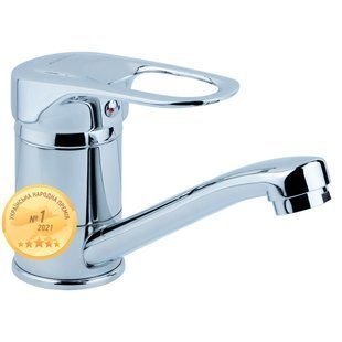 Смеситель MJ &Oslash;40 для кухни гусак прямой 150мм на шпильке AQUATICA (MJ-2B129C)
