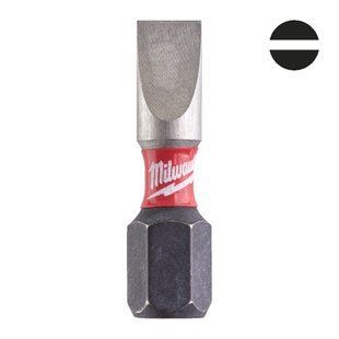 Біта SHOCKWAVE MILWAUKEE, SL0,8x5,5, 25мм, (2шт)