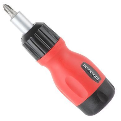 Викрутка реверсивна з комплектом насадок 6 од. INTERTOOL VT-1009