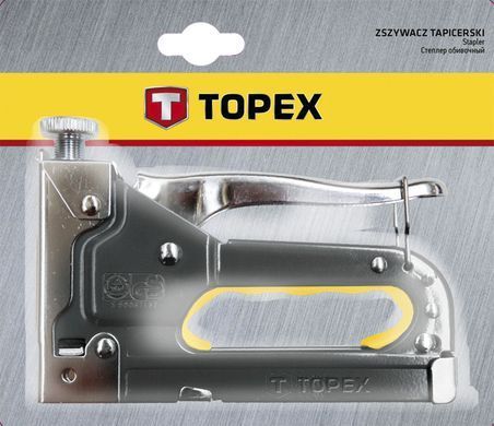 Степлер TOPEX, 6-14 мм, тип скоб J/53, регулировка забивания скоб