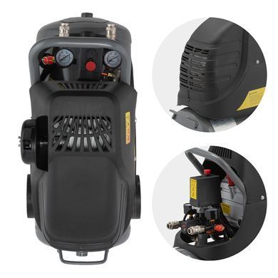 Компрессор 24 л, 1.5 кВт, 220 В, 8 атм, 206 л/мин. INTERTOOL PT-0009