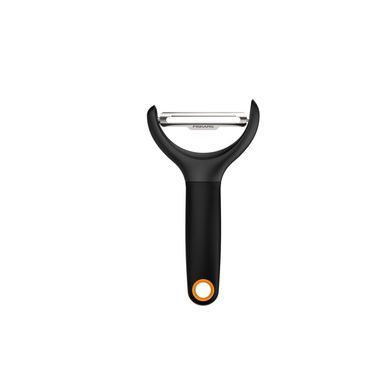 Овочечистка горизонтальна Fiskars Functional Form, з рухомим лезом, 23см, нержавіюча сталь, пластик, чорний