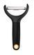 Овочечистка горизонтальна Fiskars Functional Form, з рухомим лезом, 23см, нержавіюча сталь, пластик, чорний