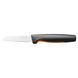 Кухонний ніж для овочів Fiskars Functional Form, прямий, 8см, нержавіюча сталь, пластик, чорний