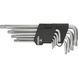Ключі Torx TOPEX, набір 9 од., Torx з отвором, T10-T50, довгі